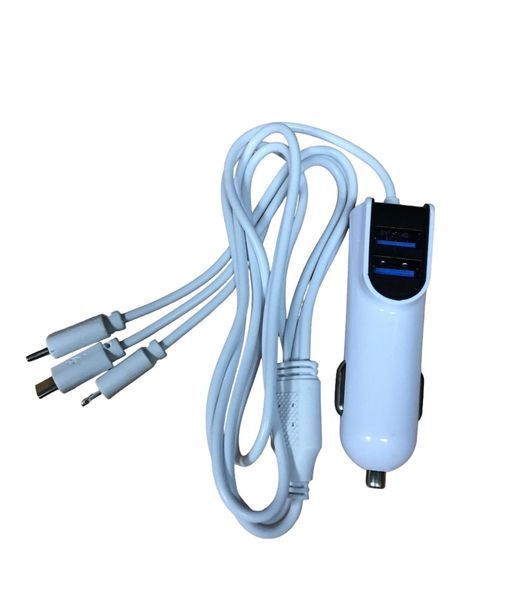 Зарядно за телефон /таблет 3398-1 за запалка 3.6А два USB 5в1