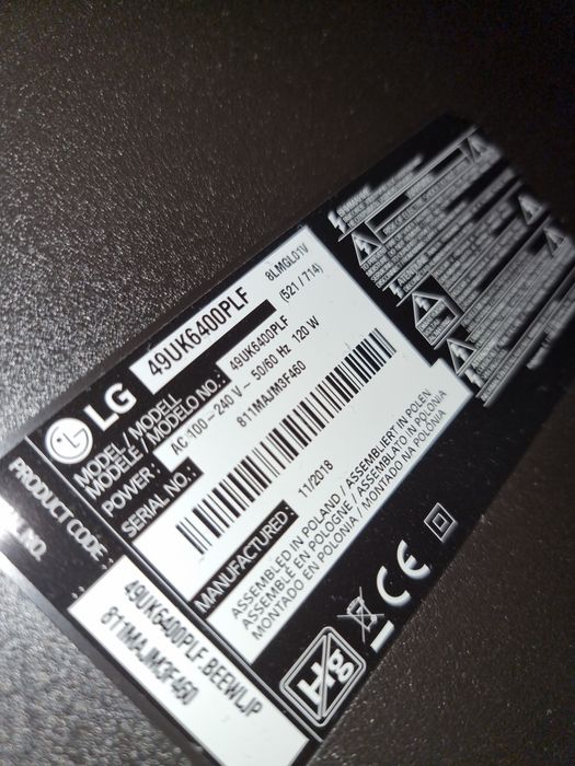 49 инча LG49UK6400P Смарт 4k UHD
