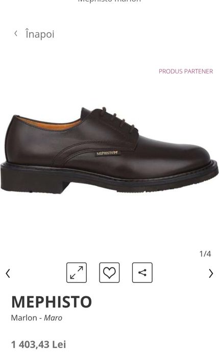 Pantofi piele Mephisto 44