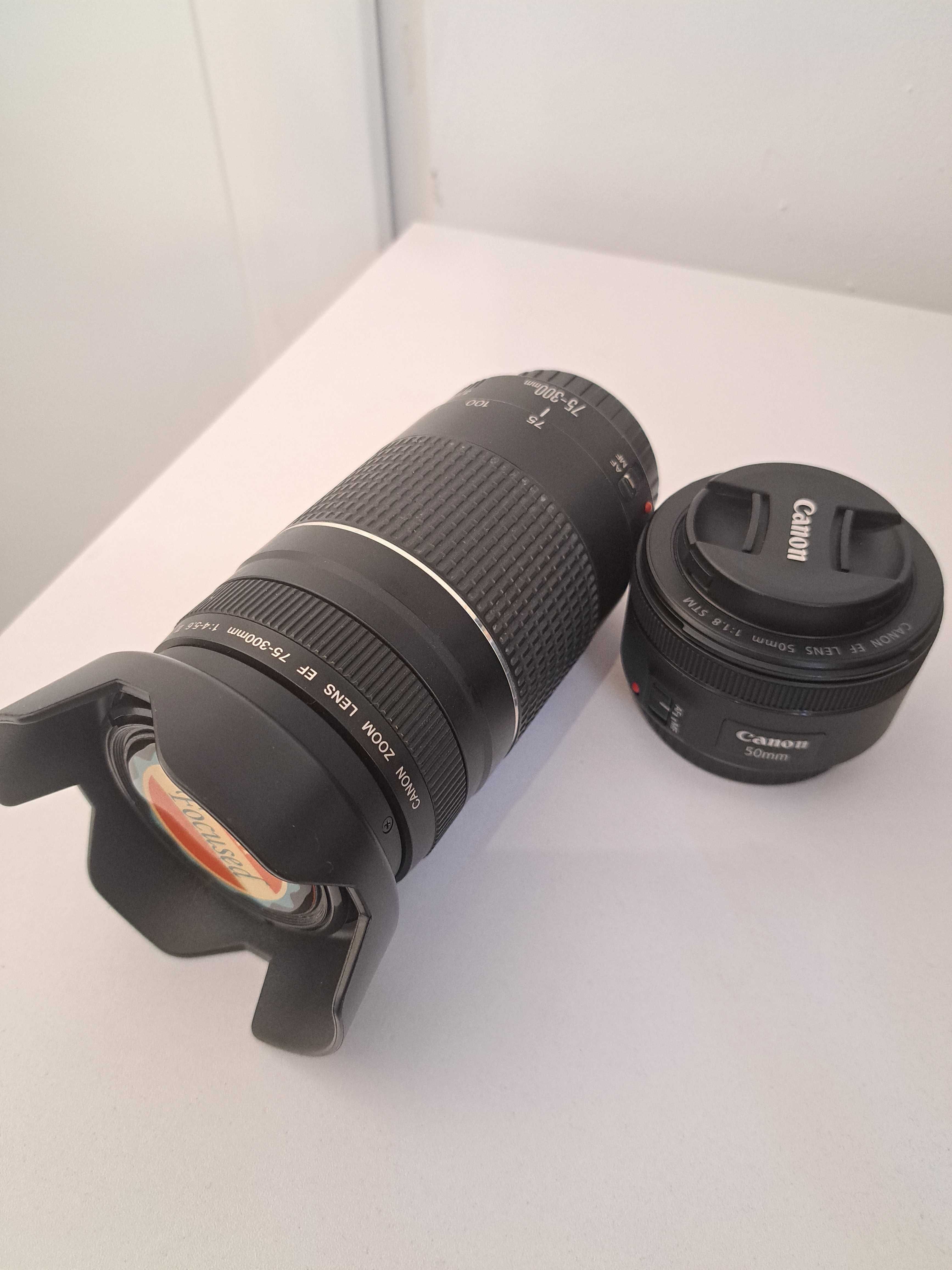 Obiective canon 75-300 mm si 50 mm EF