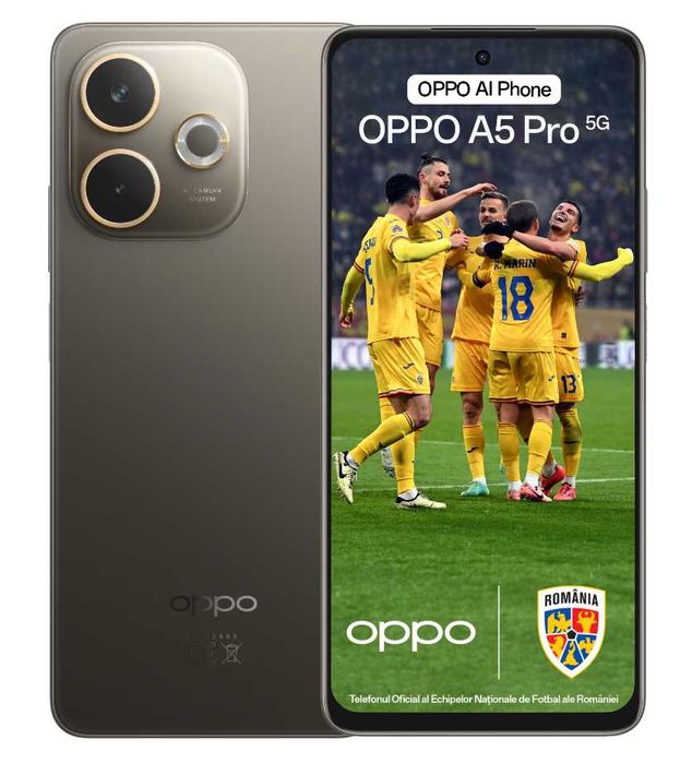 Telefon mobil OPPO A5 Pro, Dual SIM, 8GB RAM, 256GB, 5G, Black Brown