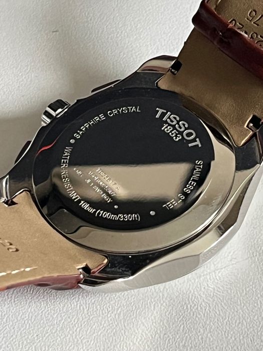 Ceas Tissot Couturier Chronograph, curea piele maro