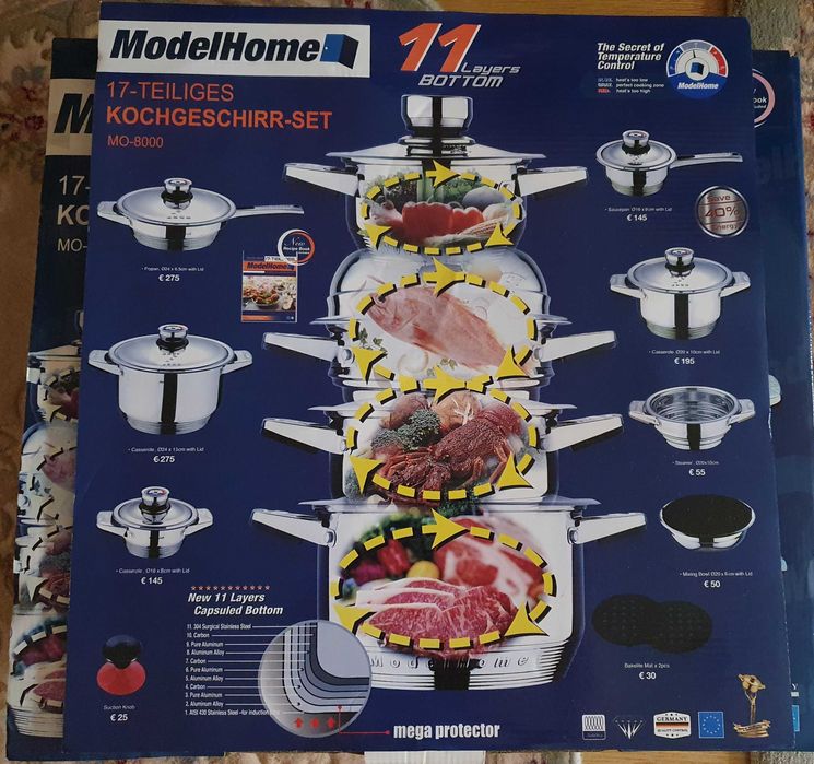 Set de oale din oțel inoxidabil Model Home