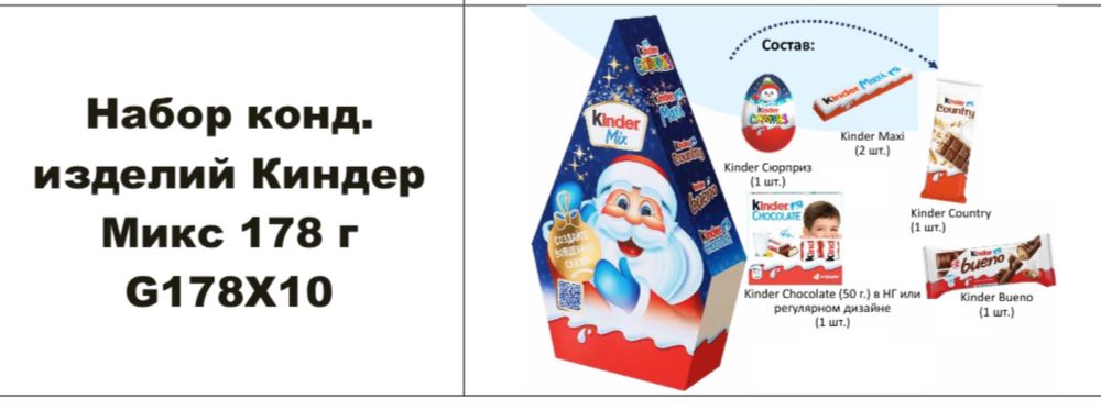 Киндер новогдний кулек