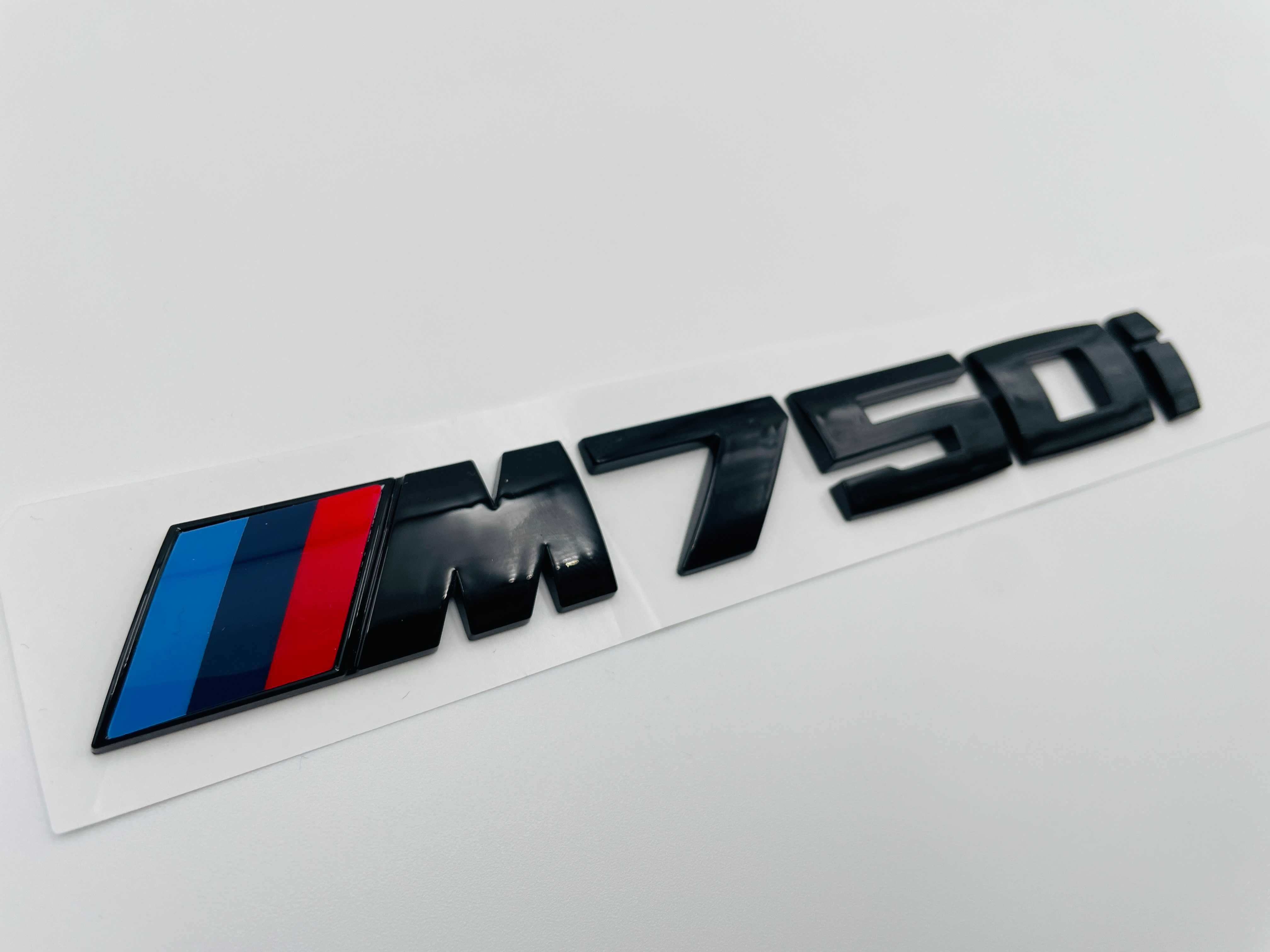 Emblema compatibila BMW M750i negru