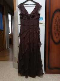 Платье вечернее коричневое 44-46