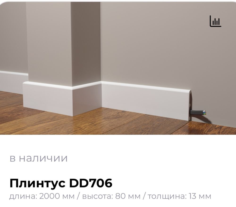 Плинтуса из дюрополимер Decor Dizayn