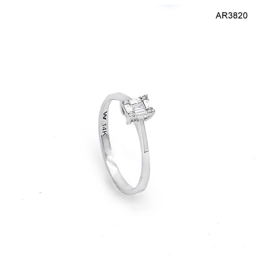 Inel Aur Alb cu Diamante model nou ARJEWELS(AR3820)