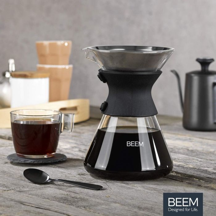 1бр/ Стъклена кана с метален филтър BEEM Classic Selection Pour Over (