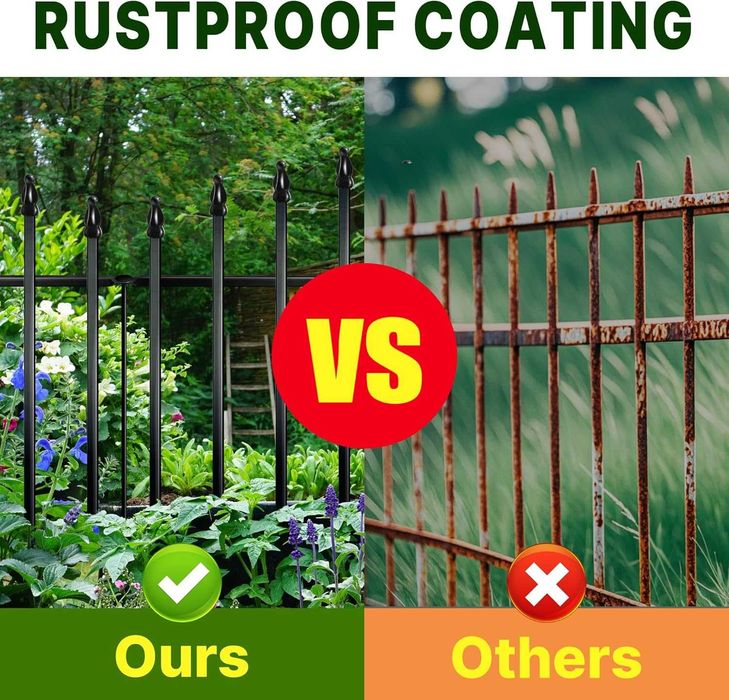 Gard metalic de grădină 91 cm înălțime x 71 cm lățime (5 panouri)