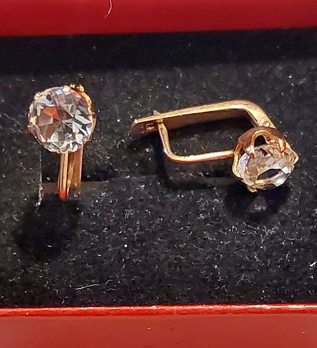 Руски златни обеци антикварни