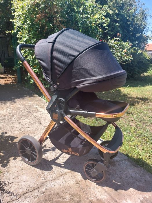 Детска комбинирана количка KikkaBoo - Vicenza Premium, черна