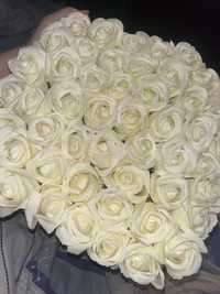 мыльные розы(белые) 49 шт