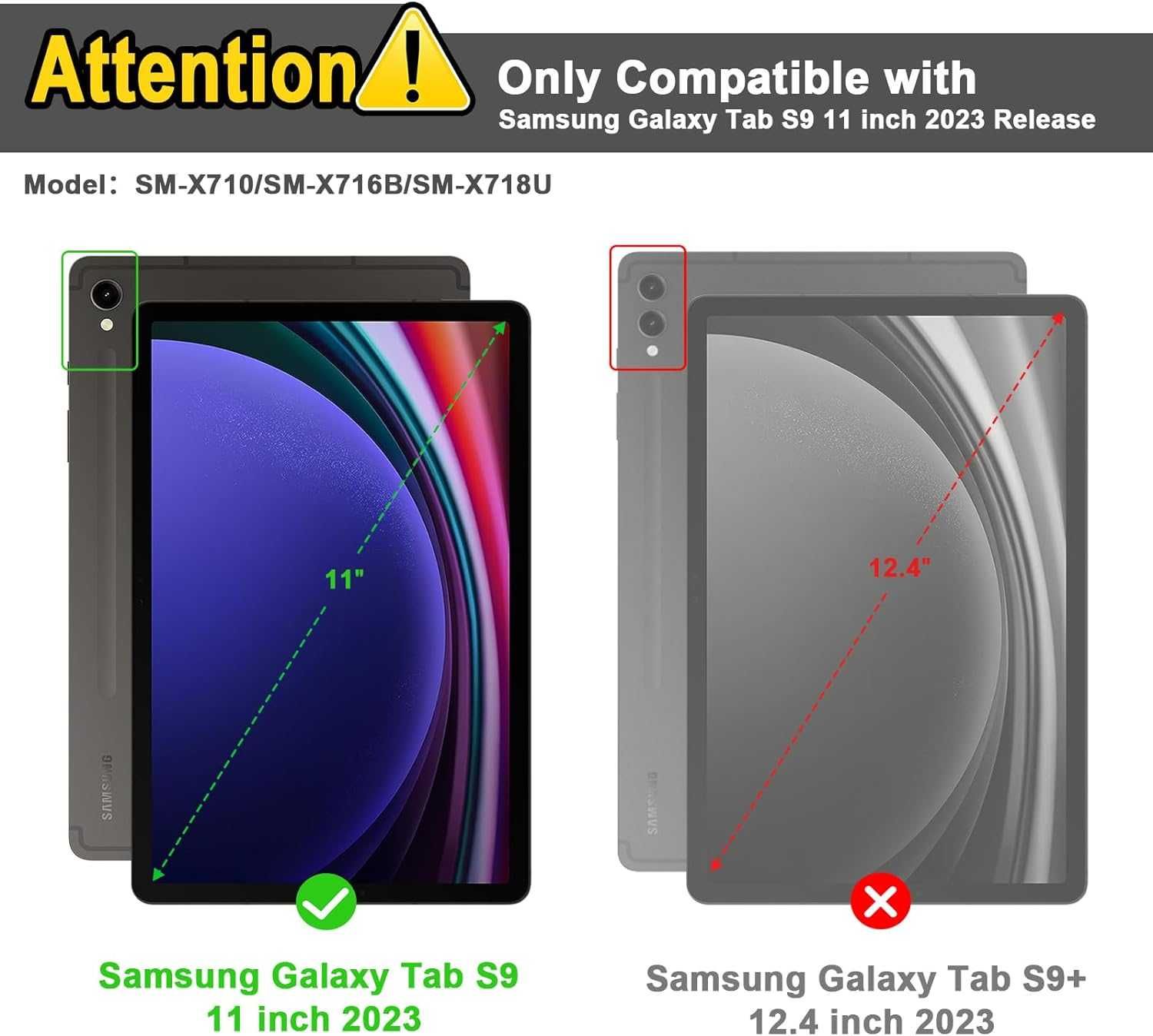 Калъф с клавиатура GOKOCO за Samsung Galaxy Tab S9 2023 11"