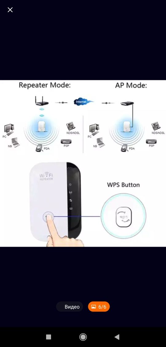 Репитор усилитель вай-фай сигнала Repeater повторитель Wi-Fi репитер