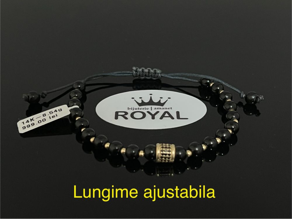 Bijuteria Royal CB : Bratara cu snur aur 14k 8,54gr