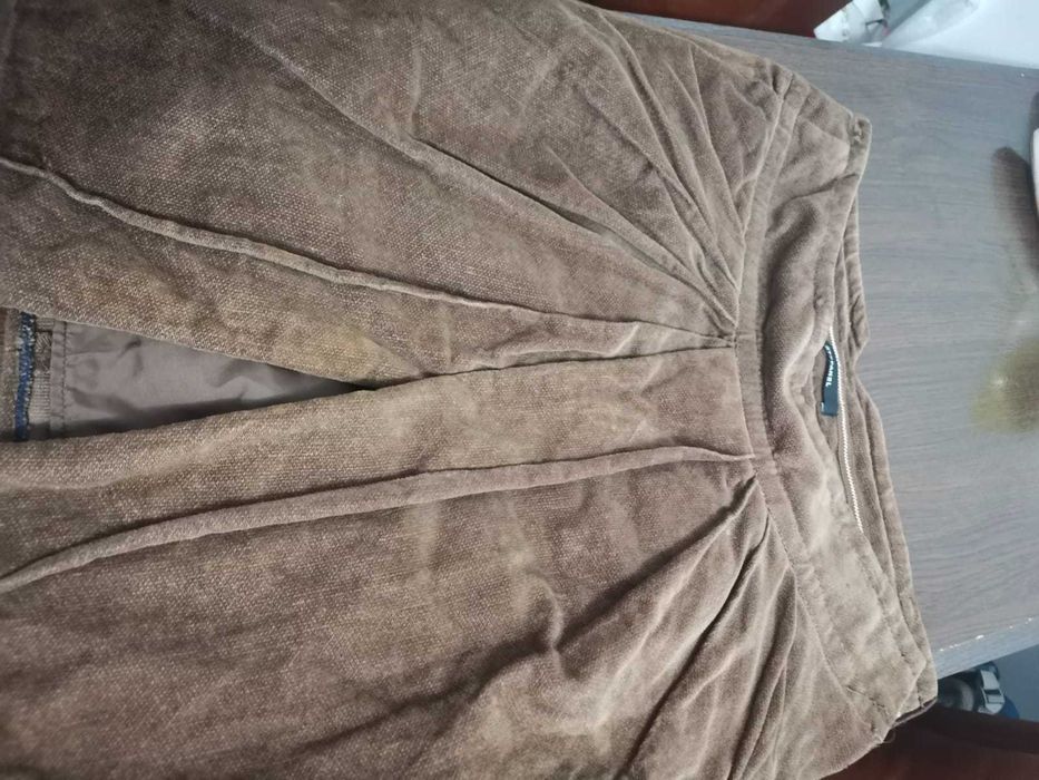 Fustă maro catifea Stefanel