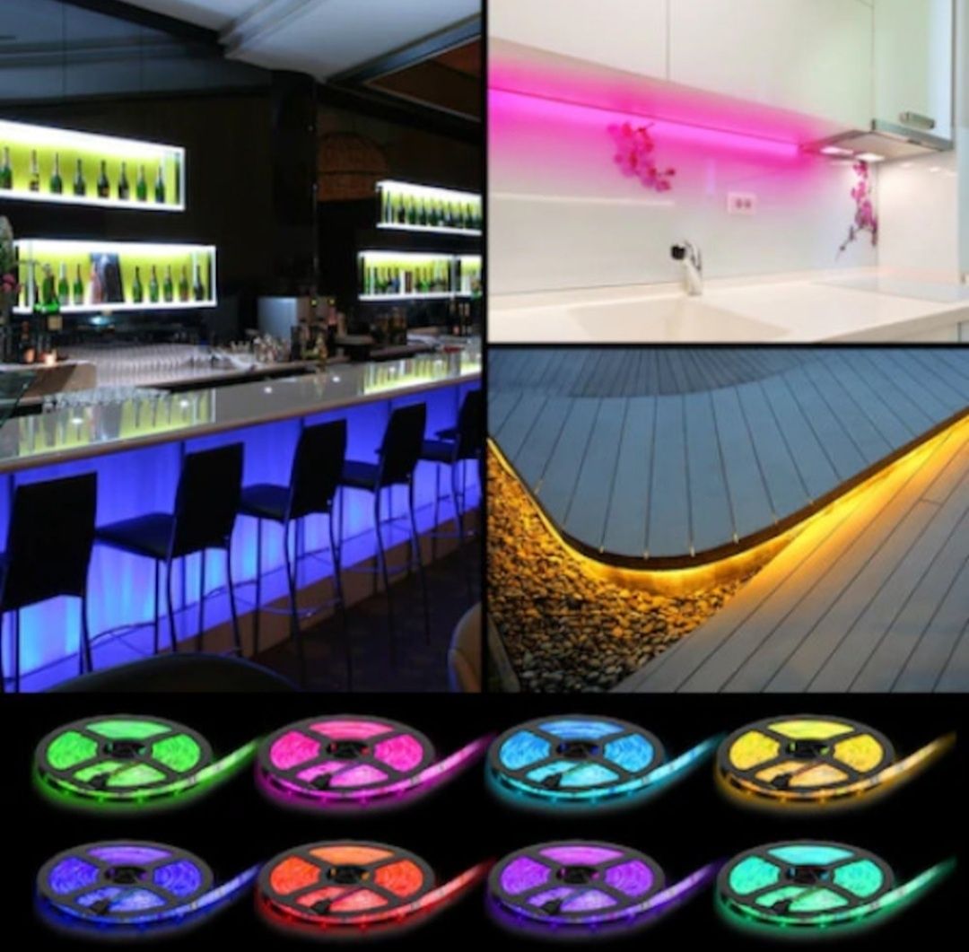 Banda led 5 metri 5050 RGB+ white 300 led  waterproof