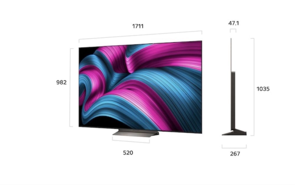 Televizor OLED Evo Smart LG 77C5ELB, Ultra HD 4K, HDR, 195cm