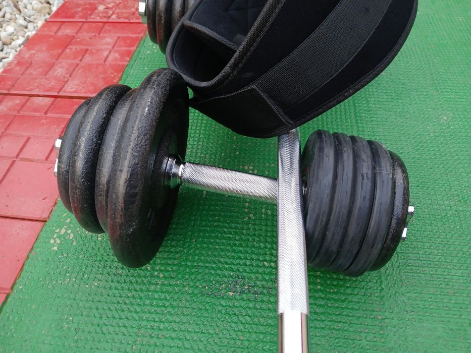 Gantere fitness , bara haltere , brâu si manusi