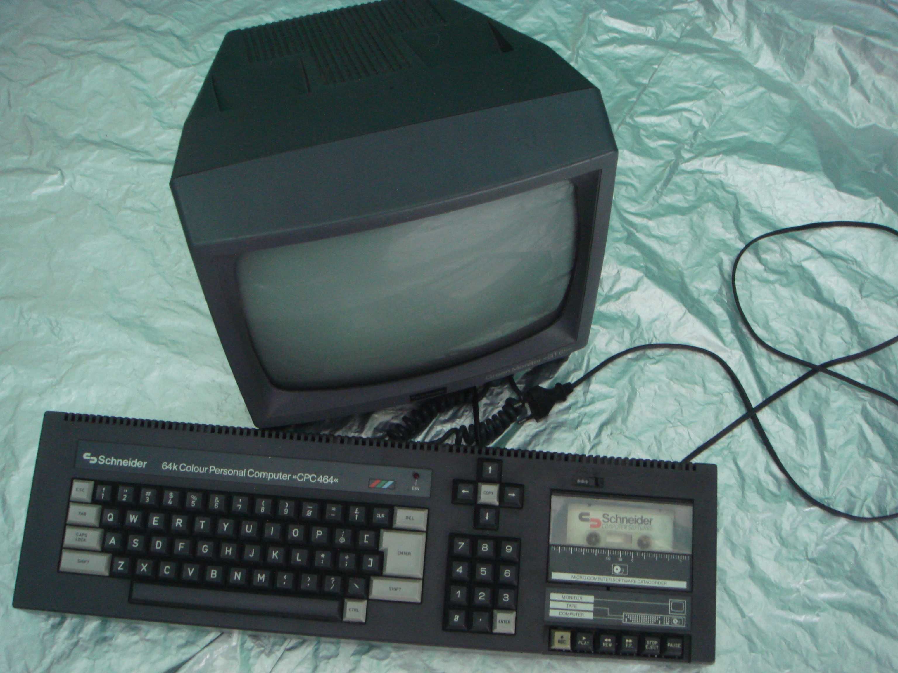 Раритет Schneider CPC 464 Computer 1985 цветн.монитор Рабочий Германия