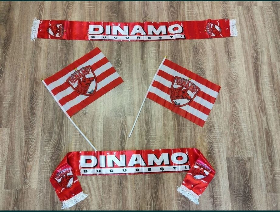 Eșarfă Dinamo + Steag 45x35 cm, set suporter FC Dinamo