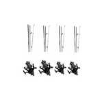 Set 4 Lansete Partner Carp din 3 seg 3.9 m + 4 Mulinete Ht 6000