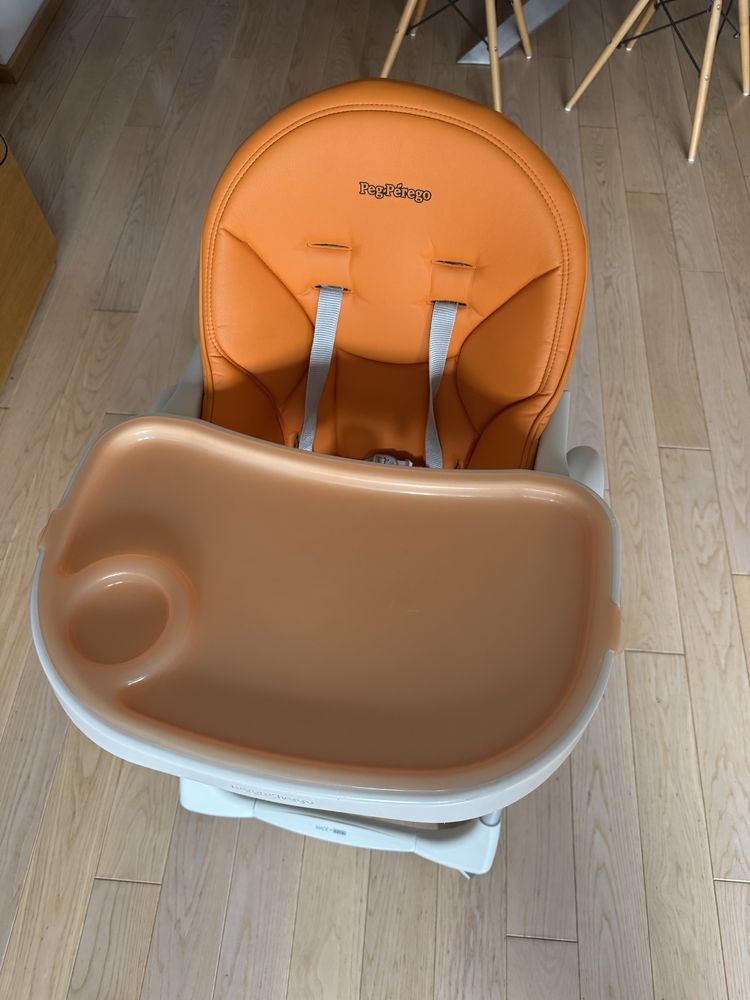Детски Стол за хранене Peg Perego - Prima Pappa Follow Me, Arancia
