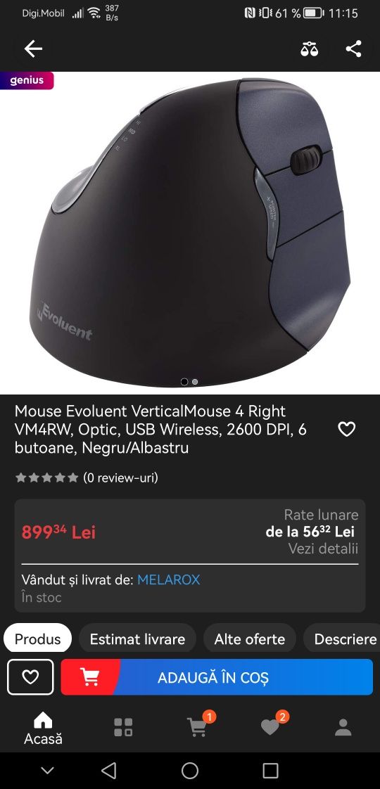 Mouse Logitech și Evoluent Wireless Gaming!
