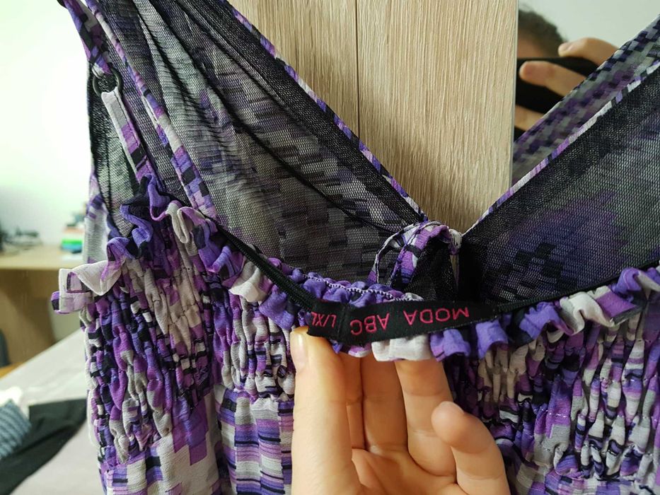 Rochie de vara vaporoasa mov - L/XL