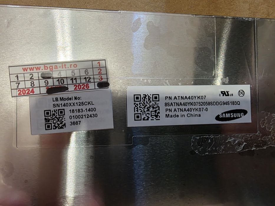 Display Laptop Samsung OLED 14 inch 40 pini ATNA40YK07 NOU