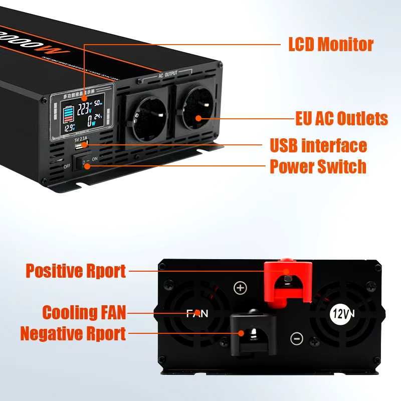 Invertor de 8000W 12V Masina