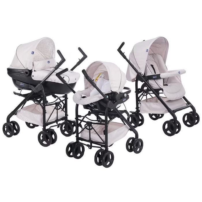 Carucior 3 in 1 Chicco Trio Sprint, cu kit auto, Bej