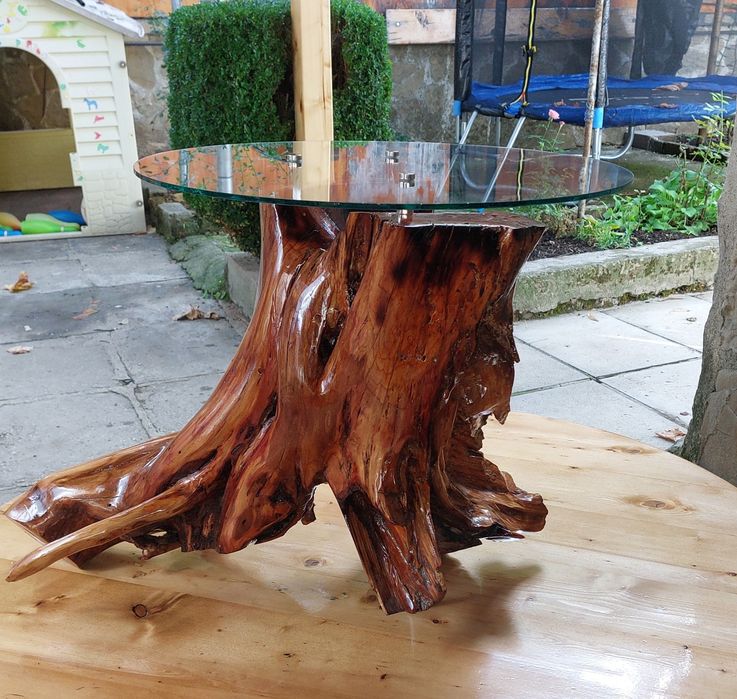 Масичка за кафе от корен от дърво