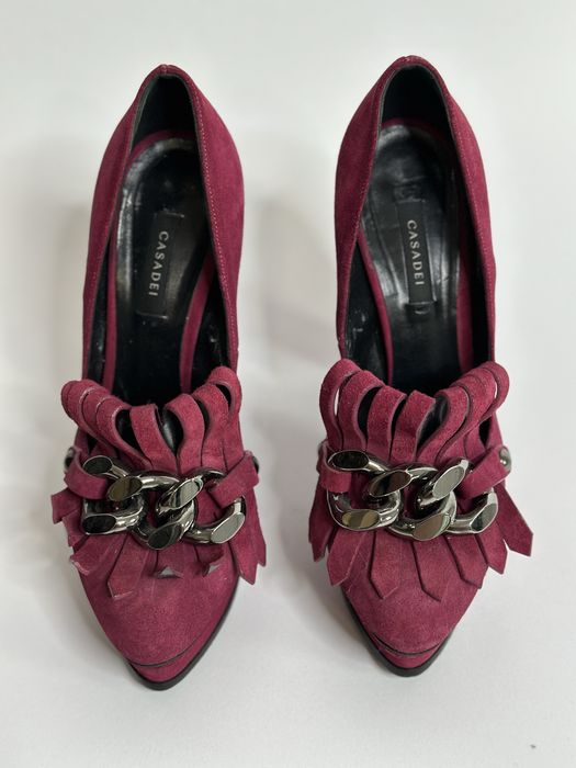 Дамски високи обувки CASADEI 40.5, носени малко. Отлично състояние.