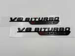 Set Embleme Mercedes V8 Biturbo 4Matic+ negru nou