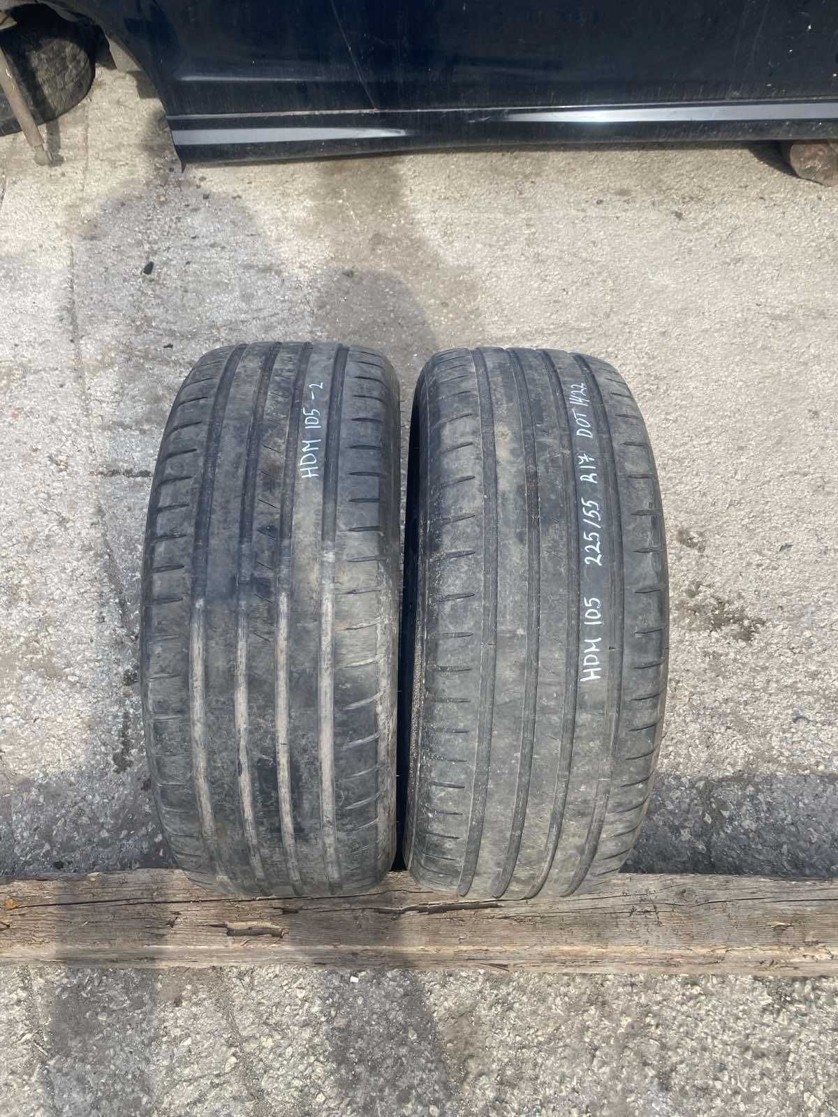 2 броя Летни Гуми Powertrac 225/55 R17 DOT 1422 ном 105