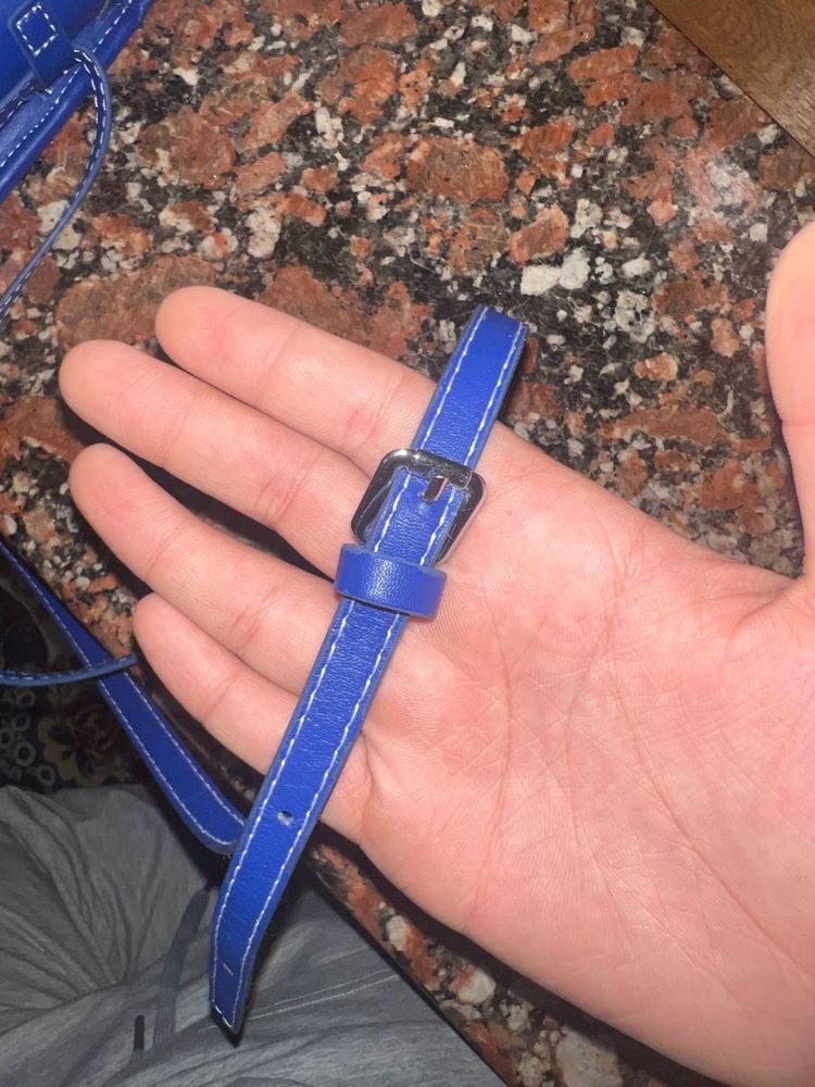 Синяя сумка GOYARD барсетка