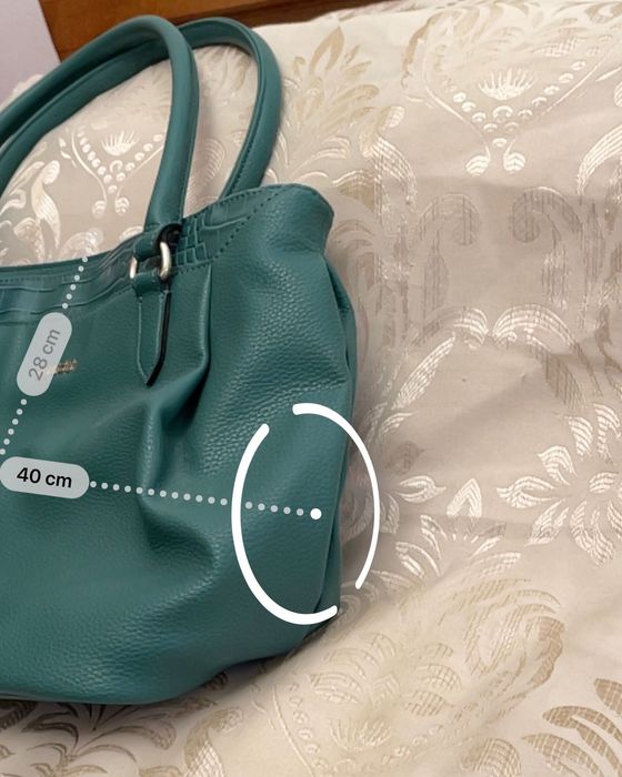 Geanta mare originala Guess turcoaz