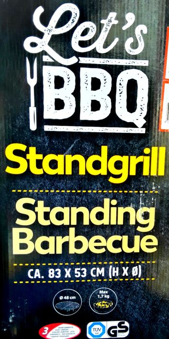 GRĂTAR rotund⊙ 83 Cm din tabla emailată cu roți NOU + Perie - 130 Lei