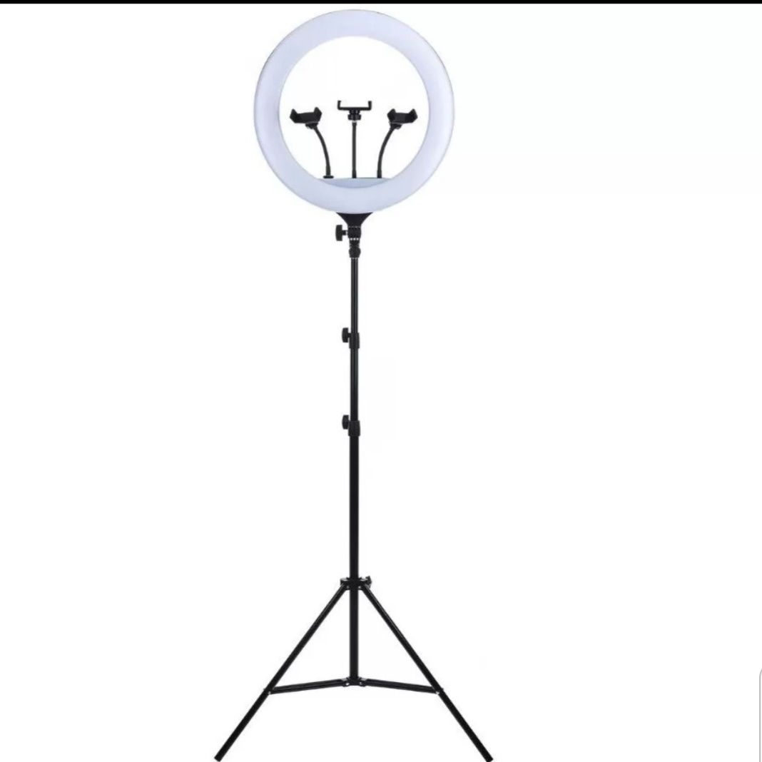 Lampa circulara led 46 cm trepied 3 suport telefon telecomanda