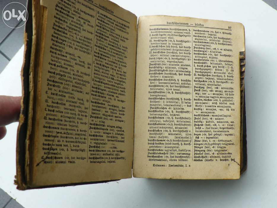 Dictionar Vechi German - Maghiar din anul 1910.