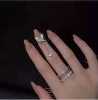 Невероятно нежен и красив пръстен свързан със халка и пеперуда
