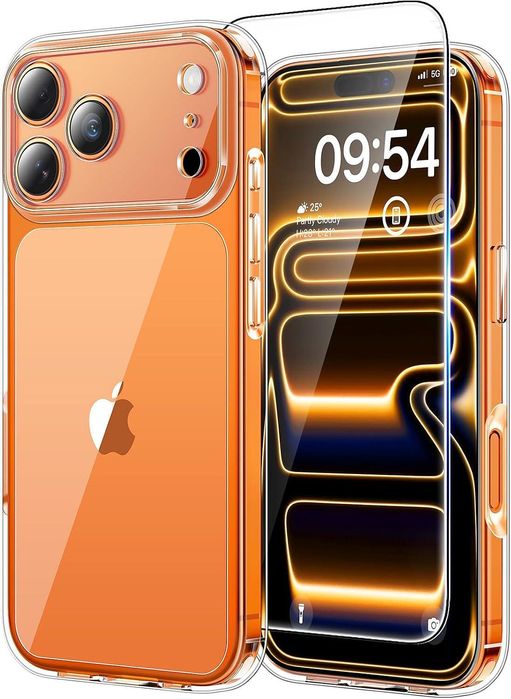 Прозрачен силиконов удароустойчив кейс за apple iphone 17 pro