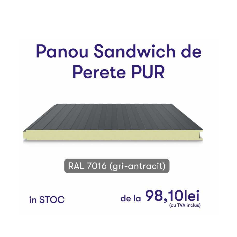 Strehaia - Panouri Sandwich - Transport GRATUIT pentru minim 100 mp