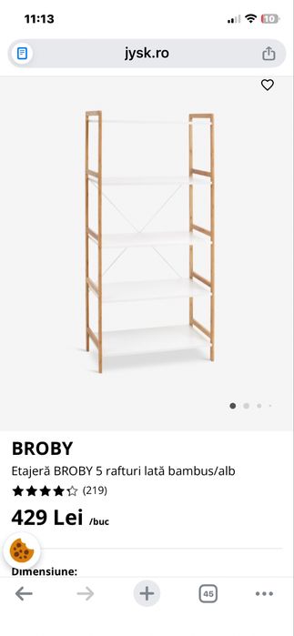 Vand etajera cu 5 rafturi