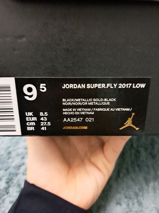 JORDAN SUPER.FLY 2017 LOW black/metalic , gold-black