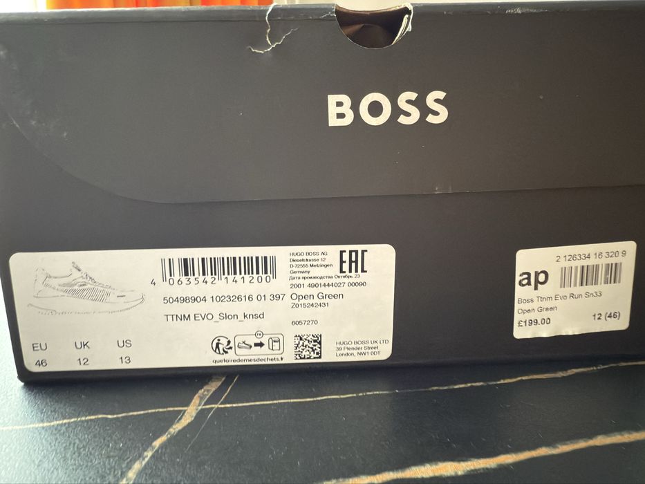 Чисто Нови Оригинални Обувки Boss Размер 46/31см стелка