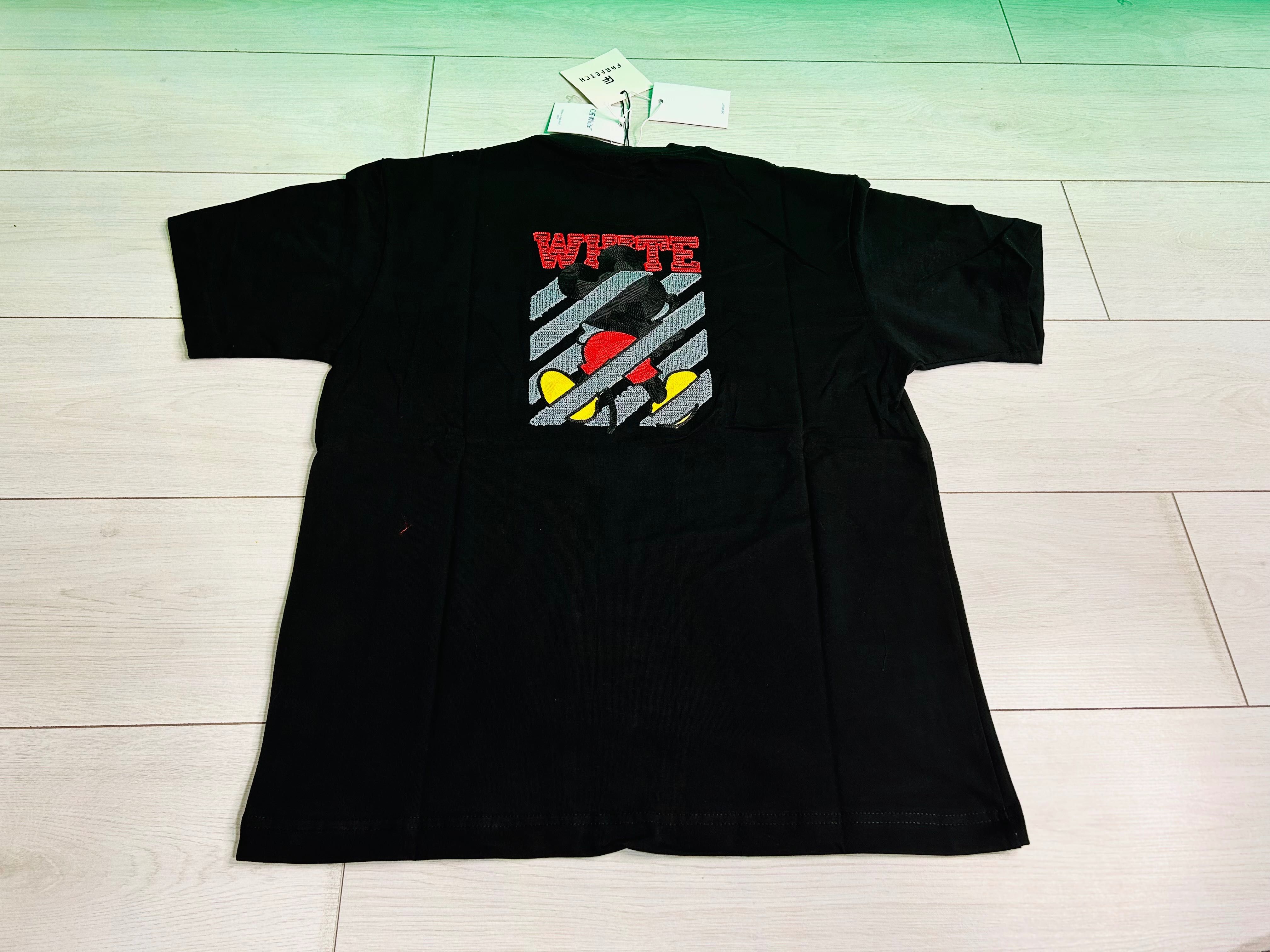 Tricou Off White Micky Mousse black