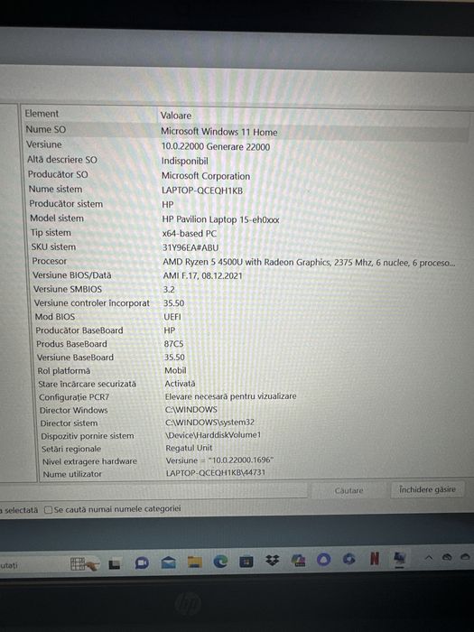 Laptop HP Pavilion 15 – Ryzen 5 4500U, 15.6” Full HD, Windows 11